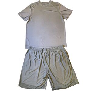 Athletic Works Dri Works Activewear Set Training Gym Workout Shorts XL T-Shirt L